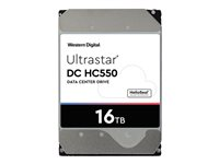 WD Ultrastar DC HC550 WUH721816AL5204 - Hårddisk - 16 TB - inbyggd - 3.5" - SAS 12Gb/s - 7200 rpm - buffert: 512 MB 0F38357
