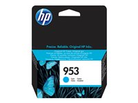 HP 953 - 9 ml - cyan - original - blister - bläckpatron - för Officejet Pro 77XX, 82XX, 87XX F6U12AE#BGX