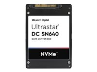 WD Ultrastar DC SN640 WUS4CB064D7P3E3 - SSD - 6400 GB - inbyggd - 2.5" - U.2 PCIe 3.1 x4 (NVMe) - 256 bitars AES 0TS1955