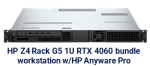 HP Z4 Rack G5 Intel Xeon W3-2425 4.2 GHz 15MB 6C, HP Linux-ready, 64GB (2x32GB) DDR5 4800 DIMM ECC, Z Turbo 1TB PCIe-4x4 2280 TLC M.2 SSD, HP 10GBase-T Flex IO, NVIDIA GeForce RTX 4060 8 GB GDDR6 FH PCIe x16 Graphics, HP Anyware Integrated Remote System Controller, HP Z4 Rack Rail Rack Kit, HP 3 year Onsite Care Workstation Hardware Support incl. HP Anyware Pro