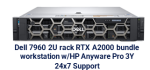 Dell Precision 7960 Rack, Windows 11 Pro, Intel Xeon Gold 6434 3,7 GHz, M.2 NVME 1 TB SSD, 64 GB RAM, TPM 2.0, iDRAC9 Enterprise, NVIDIA RTX A2000, 12 GB GDDR6, 4 mDP to DP adapters, NIC´s 4x10Gb and 2x1Gb, PSU 1100W, Dell Precision Optimizer incl. ProSupport Next Business Day Onsite Service after remote diagnosis with HW-SW Support 36 Month(s) and HP Anyware Pro 3Y incl. 24x7 Global Support.