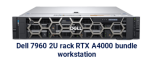 Dell Precision 7960 Rack, Windows 11 Pro, Intel Xeon Gold 6434 3,7 GHz, M.2 NVME 1 TB SSD, 64 GB RAM, TPM 2.0, iDRAC9 Enterprise, NVIDIA RTX A4000 16 GB GDDR6 4 DP, NIC´s 4x10Gb and 2x1Gb, PSU 1100W, Dell Precision Optimizer incl. ProSupport Next Business Day Onsite Service after remote diagnosis with HW-SW Support 36 Month(s).